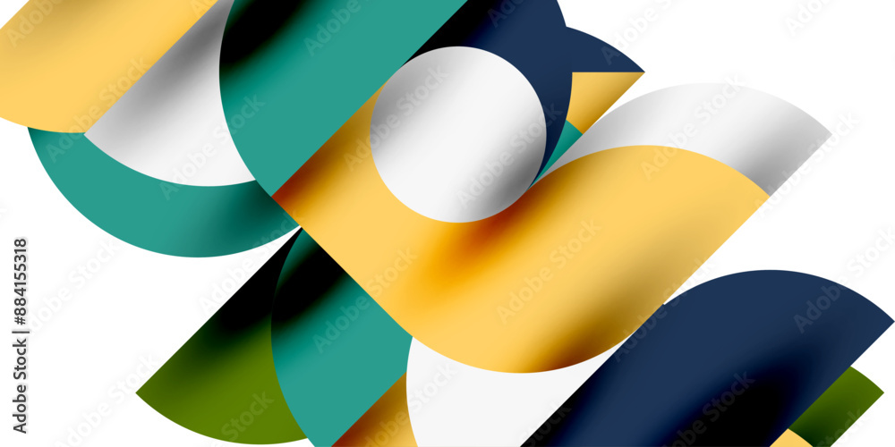Tech minimal circular shapes geometric art. Vector modern circles Tech minimal circular shapes geometric art. Vector modern circles