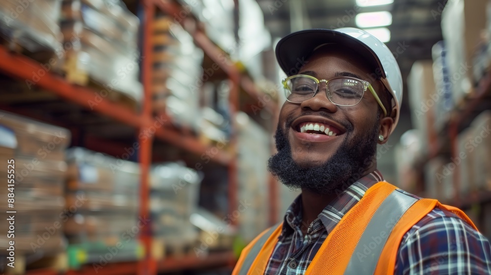 A Smiling Warehouse Worker A Smiling Warehouse Worker
