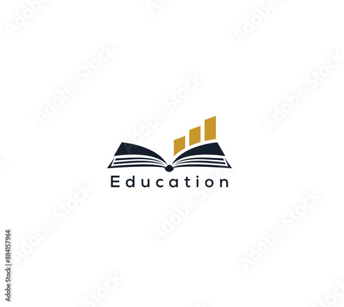 creative business education growth logotype idea