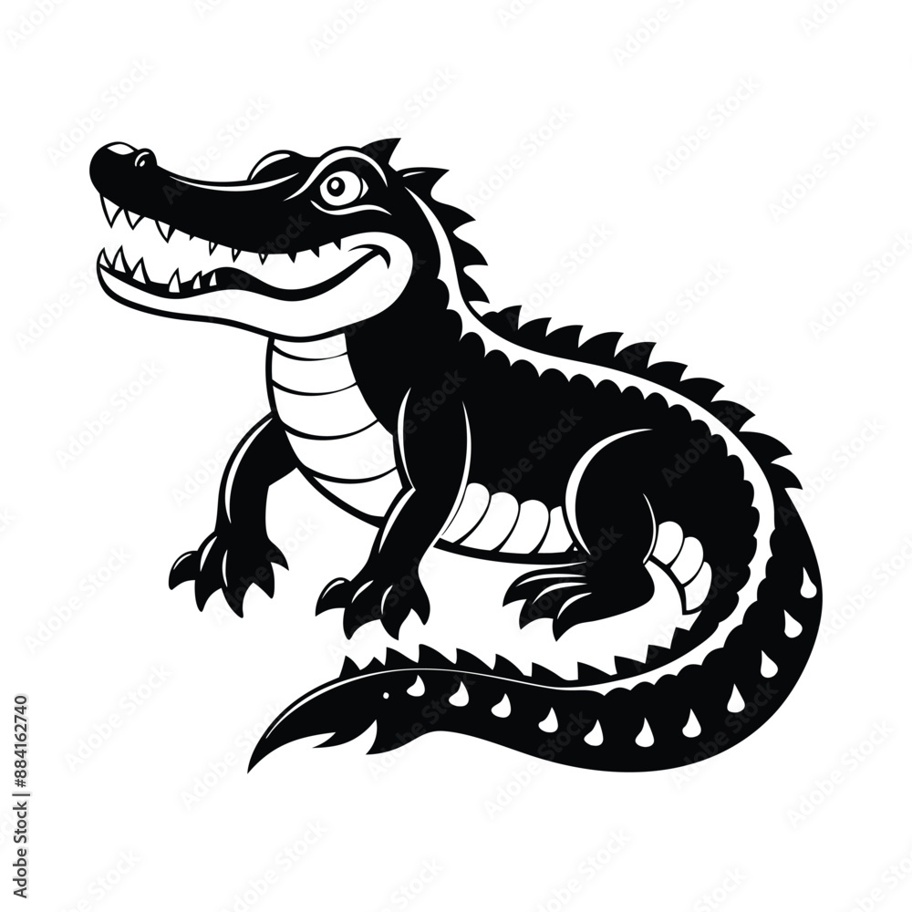 Crocodile Silhouette Vector Illustration
Crocodile Silhouette Vector Illustration