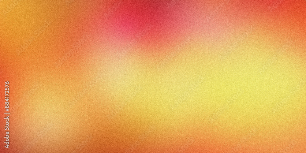Abstract background with a grainy texture and a warm gradient of colors blending from yellow to orange and red Abstract background with a grainy texture and a warm gradient of colors blending from yellow to orange and red