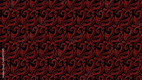 Seamless pattern background design with ornament motifs, batik decoration, wallpaper, template 