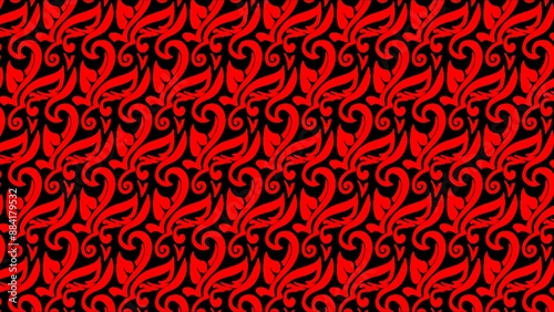 Seamless pattern background design with ornament motifs, batik decoration, wallpaper, template 