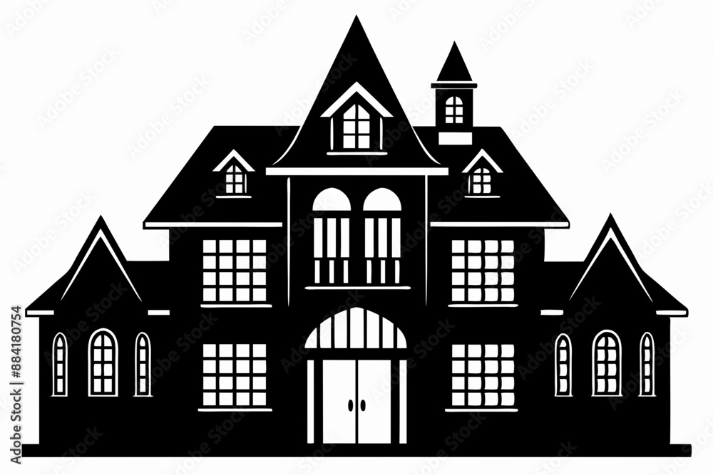 Home silhouette, houses black icons isolated on white background. Vector illustration. Home silhouette, houses black icons isolated on white background. Vector illustration.
