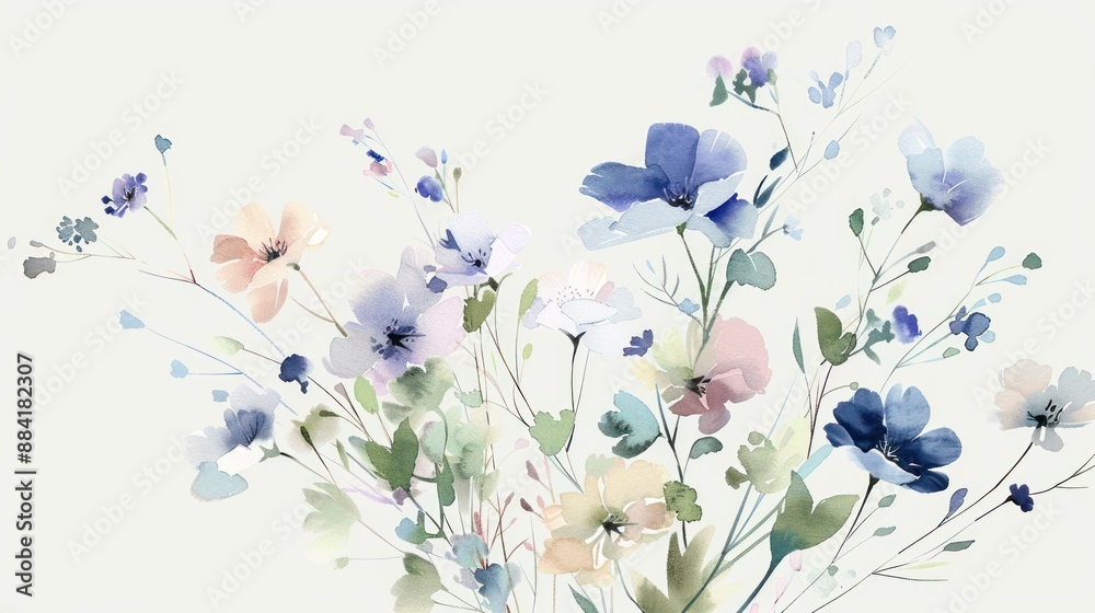 Watercolor Flower Bouquet Watercolor Flower Bouquet