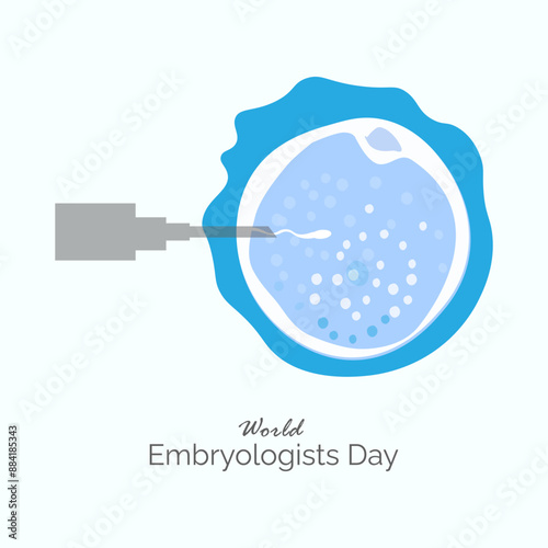 World Embryologist Day vector, illustration. 25 July.