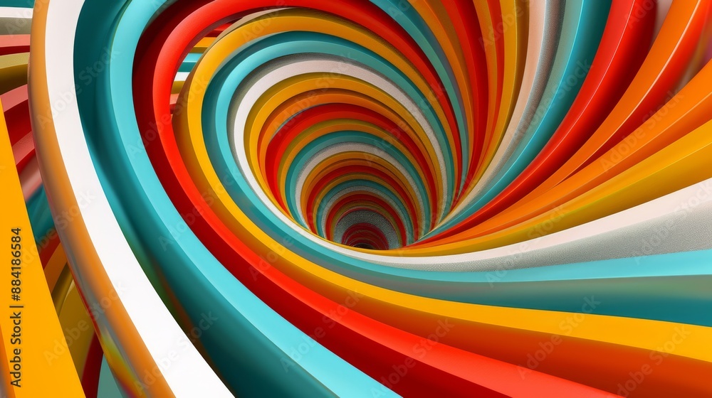 A unique abstract background with a 3D optical illusion created by curved and twisted stripes A unique abstract background with a 3D optical illusion created by curved and twisted stripes