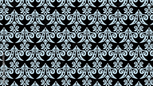 Seamless pattern background design with ornament motifs, batik decoration, wallpaper, template 
