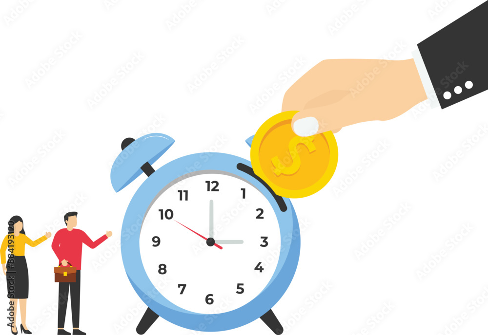 Achieve business target, time management to increase productivity concept. Flat vector illustration
Achieve business target, time management to increase productivity concept. Flat vector illustration
