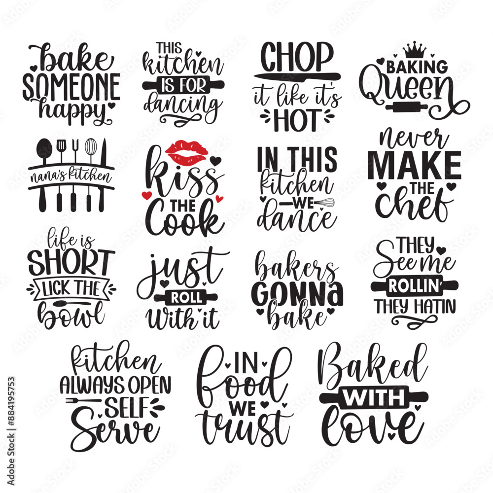 Fototapeta premium 15 Kitchen SVG Bundle