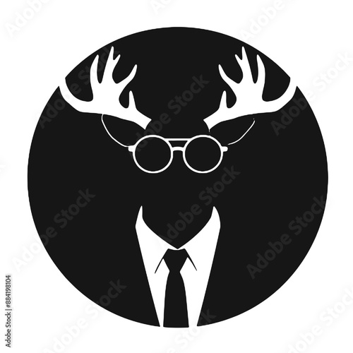 moose in suit silhouette