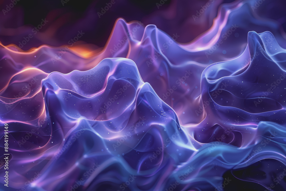 Obraz premium Dynamic periwinkle abstract structure, emphasizing scientific importance, great for medical.