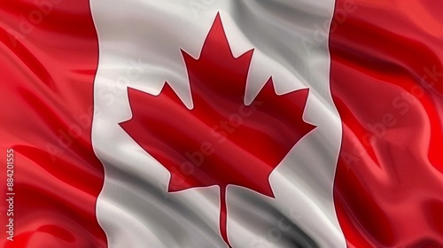 Canadian Flag: A Majestic Wave of Red and White