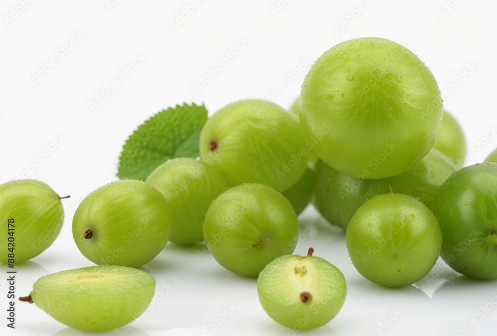 Indian gooseberry, isolated on white background Indian gooseberry, isolated on white background