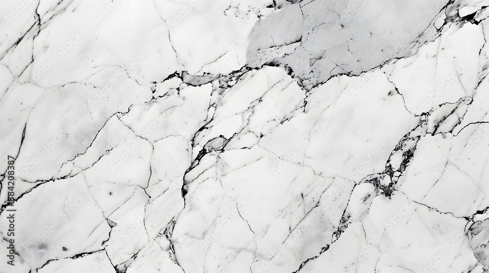 Fototapeta premium White marble texture background with elegance natural gray pattern. Grey granite tile for web design, wallpaper and art work.
