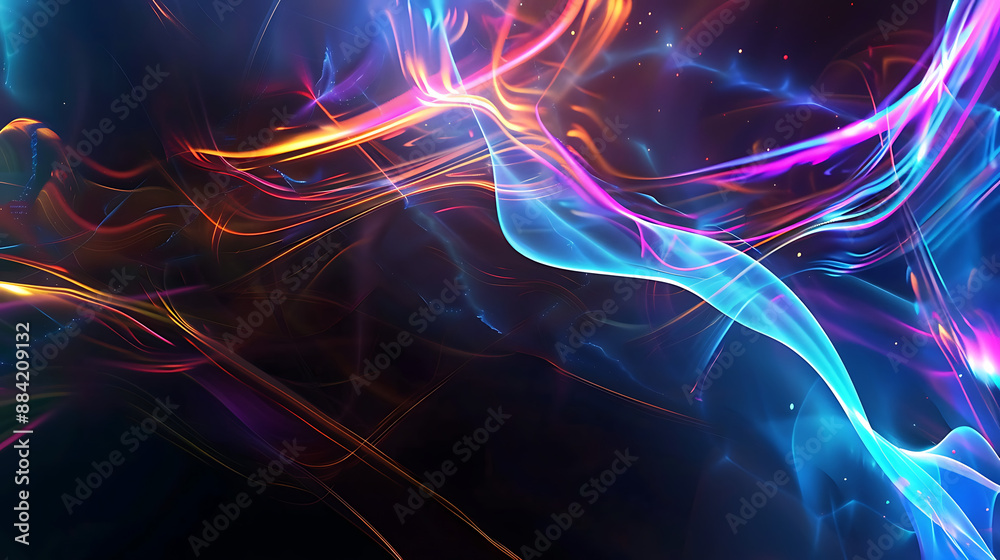 Neon Symphony: Abstract Energy Flow Neon Symphony: Abstract Energy Flow