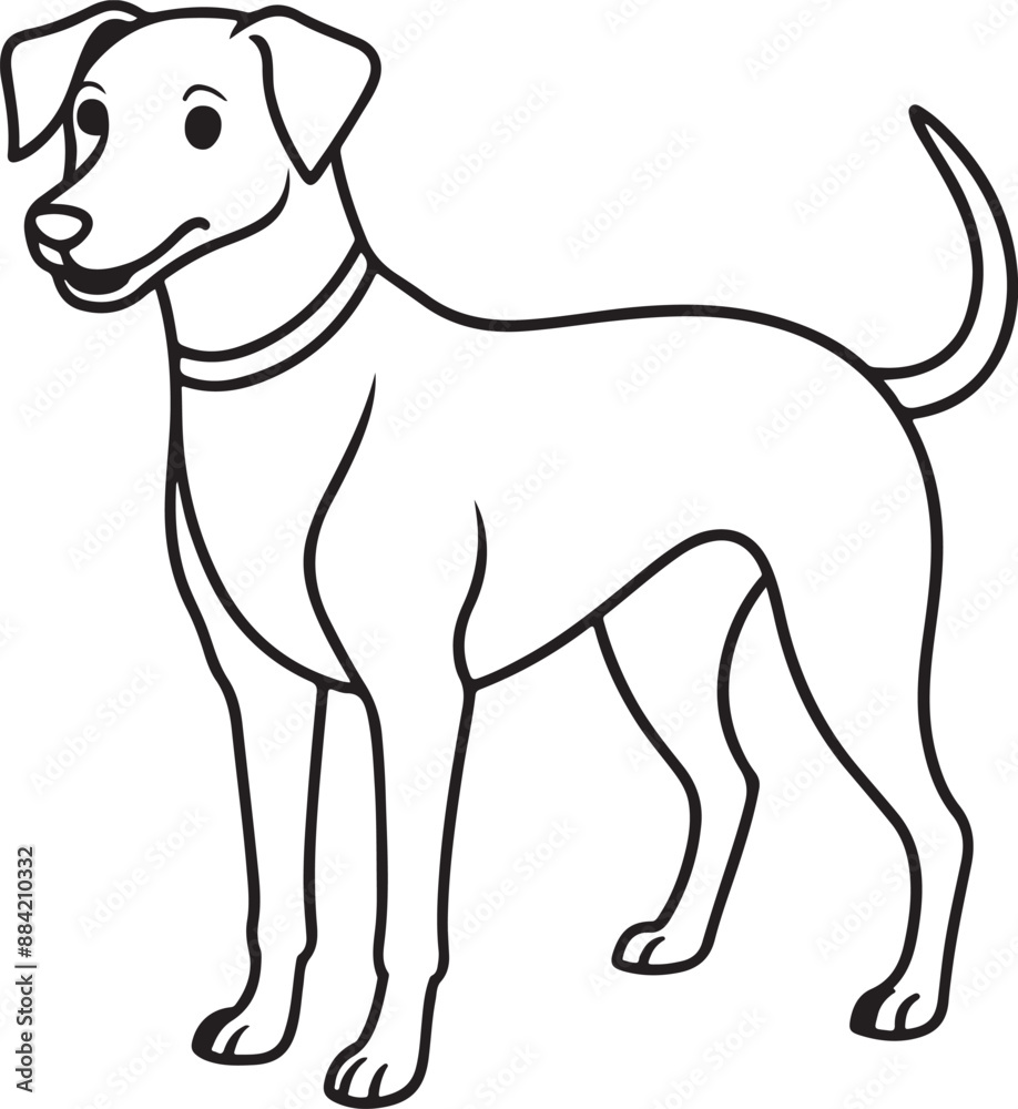 Vector silhouette of a dog isolated on a white background Vector silhouette of a dog isolated on a white background