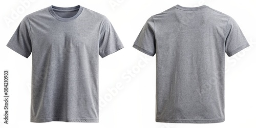 Heather Grey Basic T-Shirt for Men, Unbranded - Solid Color Design