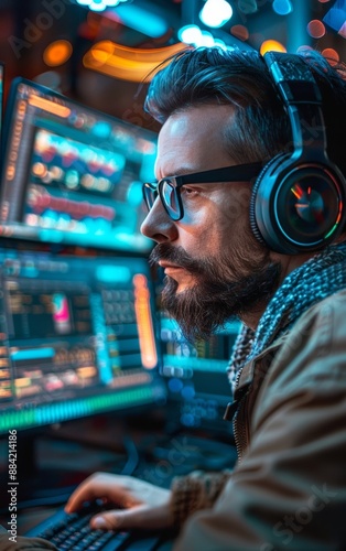 Developer working on speech recognition software, AI and interaction