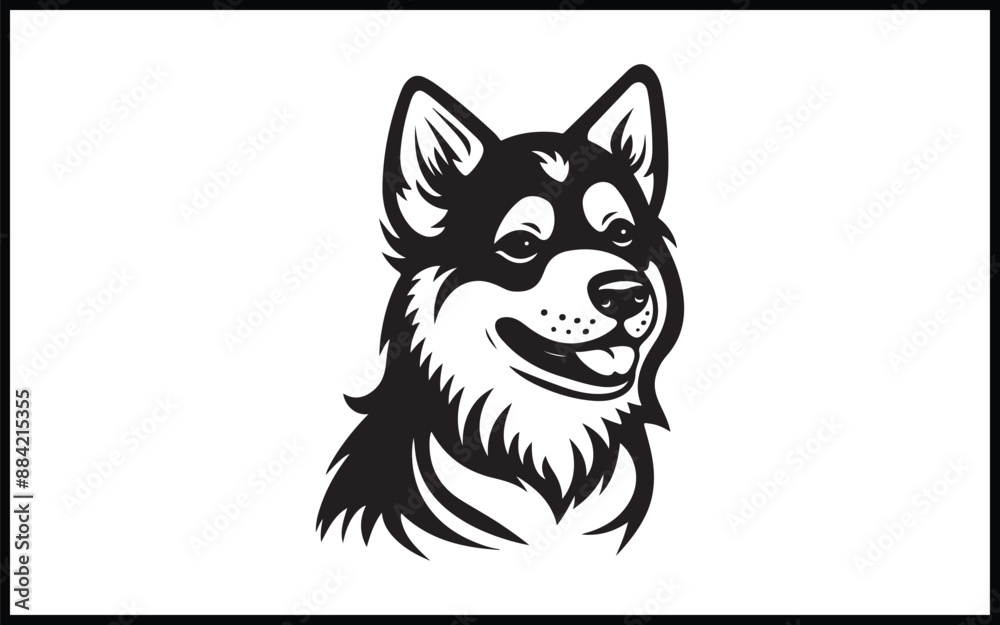 Fototapeta premium Dog Sitting Silhouette Vector and black and bold Art, Icons Free Download on Freepik