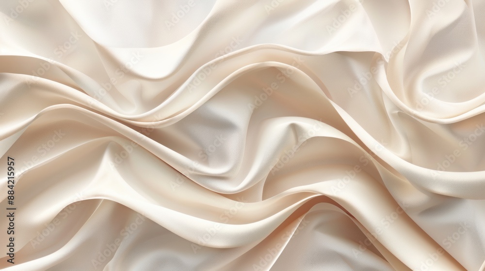 Fototapeta premium Elegant Cream Satin Fabric Texture
