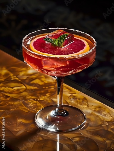 Fine Restaurant Menu Cocktail Beverage Image photo