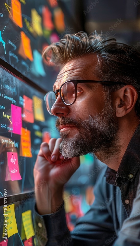 Obraz premium Project manager fostering efficiency, teamwork, and an agile sprint