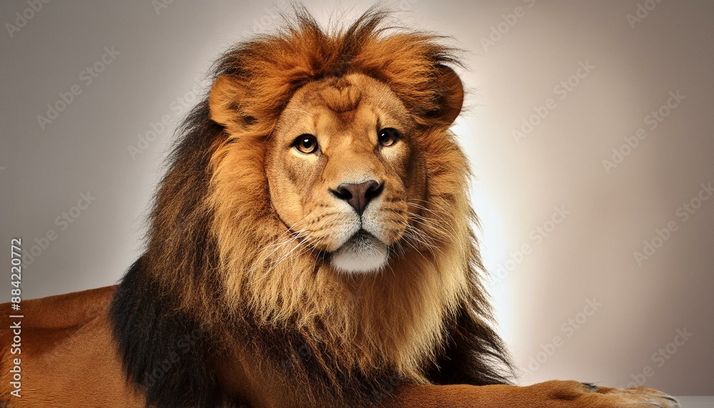 lion looking isolated on white lion looking isolated on white