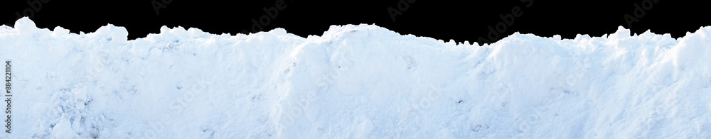 Fototapeta premium Large wall of snow isolated