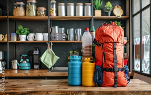 Planning and safety, National Preparedness Month, emergency supplies neatly arranged in a home