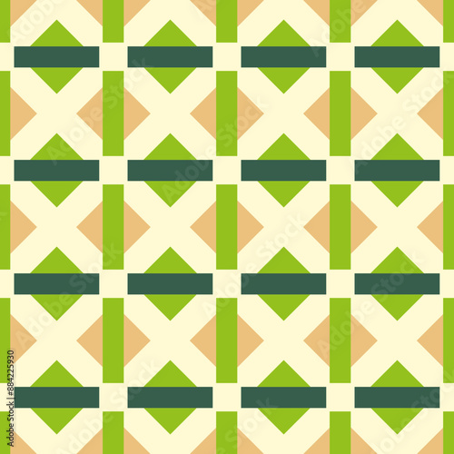 Seamless print with geometric elements