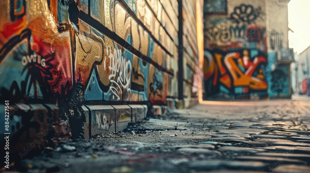 Fototapeta premium Urban Graffiti Alleyway