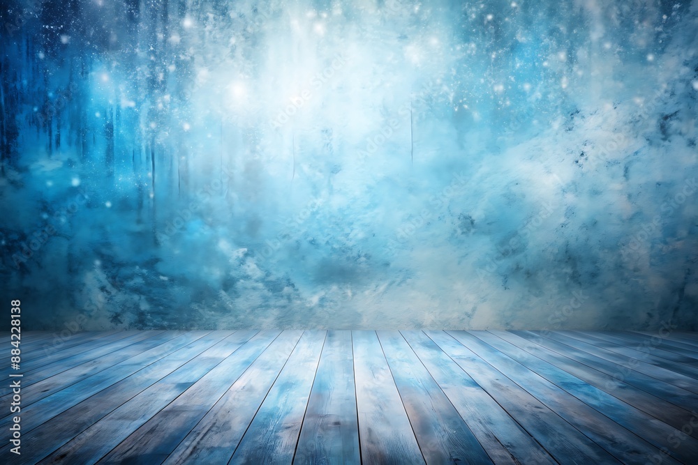 Blue Wooden Floor with Blurred Background. Blue Wooden Floor with Blurred Background.
