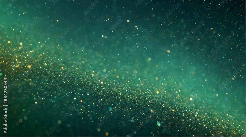 abstract background dark green color filled small glowing abstract background dark green color filled small glowing