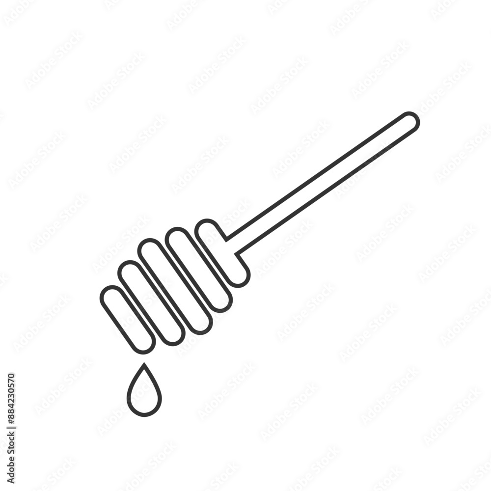 Honey vector icon in flat style Honey vector icon in flat style