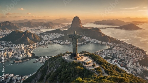 landscape photograph iconic Christ Redeemer statue Rio de