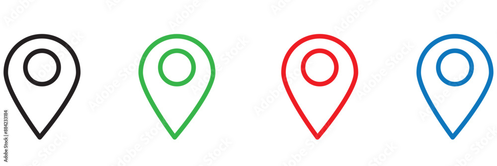 minimal Set of map pin location icons vector icon of simple forms of point of location Location pin icon. Map pin place marker. map pin icon flat vector illustration design. minimal Set of map pin location icons vector icon of simple forms of point of location Location pin icon. Map pin place marker. map pin icon flat vector illustration design.