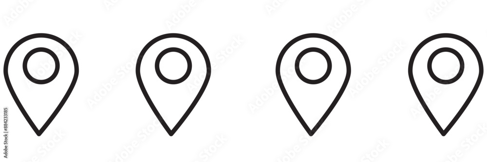 minimal Set of map pin location icons vector icon of simple forms of point of location Location pin icon. Map pin place marker. map pin icon flat vector illustration design. minimal Set of map pin location icons vector icon of simple forms of point of location Location pin icon. Map pin place marker. map pin icon flat vector illustration design.