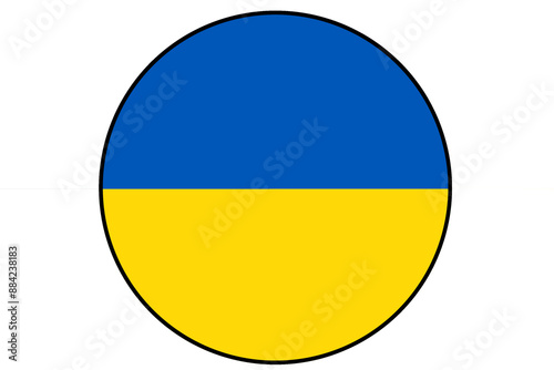 Free Download Illustration icon circle flag of Ukraine simple - GFXLoad