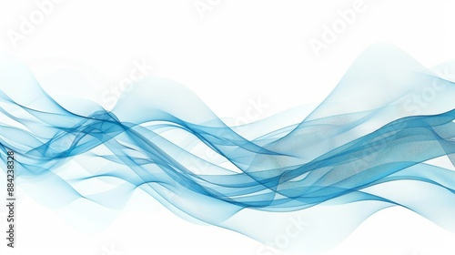 Abstract artwork featuring flowing blue waves. Ideal for backgrounds, web designs, and artistic projects.