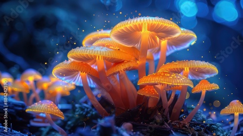 A forest of sentient trees, each with its own personality and wisdom, in white background