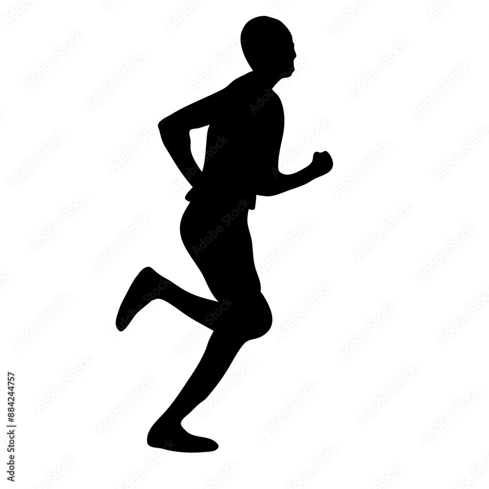 athlete running silhouette people vector athlete running silhouette people vector