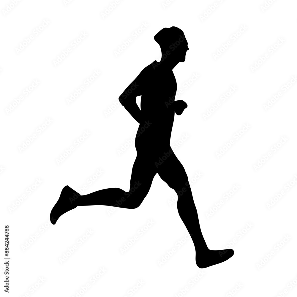 athlete running silhouette people vector athlete running silhouette people vector