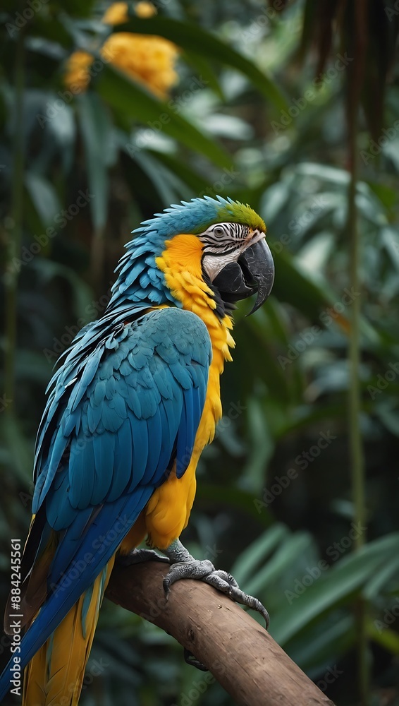 Colorful Blue-and-Yellow Macaw in Natur Colorful Blue-and-Yellow Macaw in Natur