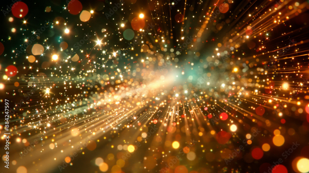 Stream of shiny energy particles in nanoworld