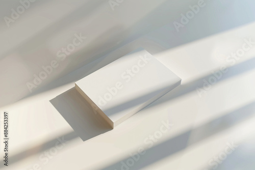 Minimalist Business Card Mockup with Modern Clean Design on White Background – Ideal for Professional Branding and Networking