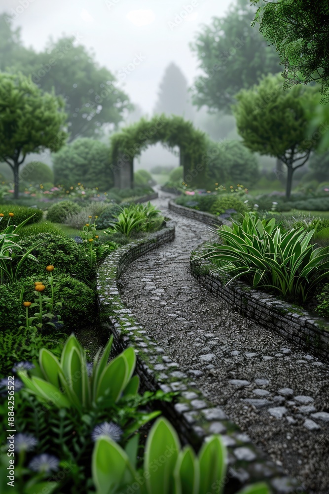 garden with pathway garden with pathway
