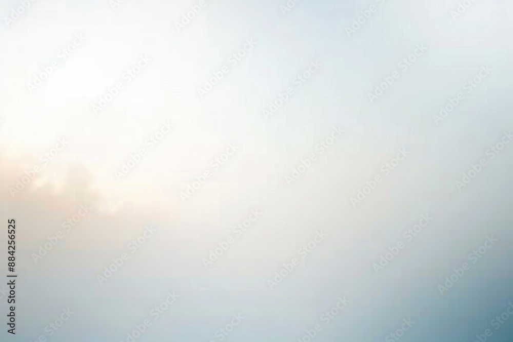 Fototapeta premium Soft Blue White Misty Horizon Background