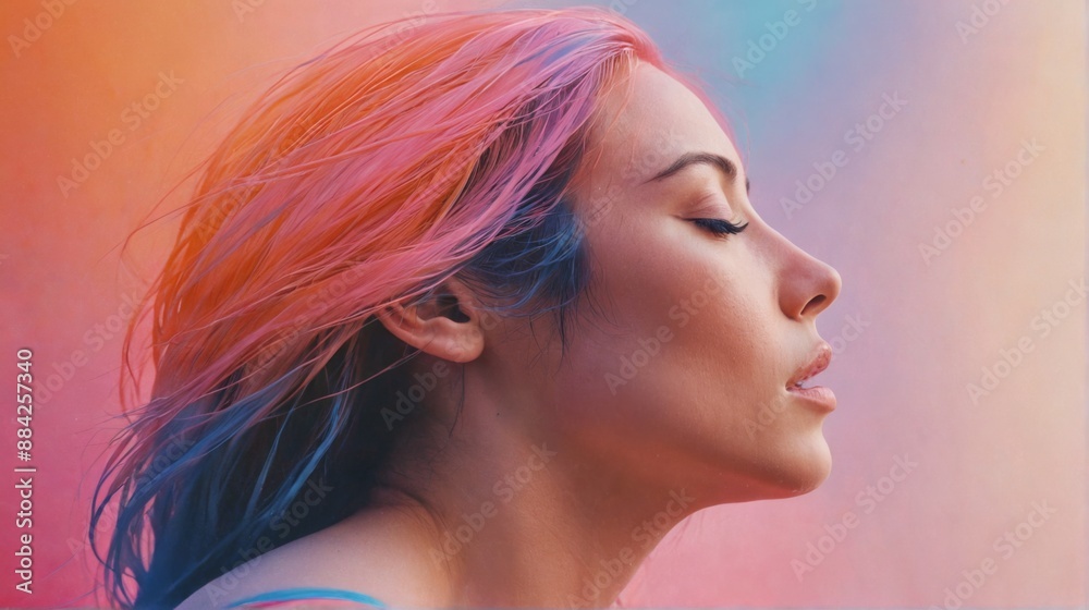 digital art piece that features woman face digital art piece that features woman face