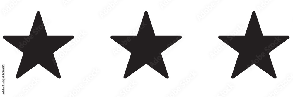 Obraz premium Star vector icons. Set of star symbols isolated.